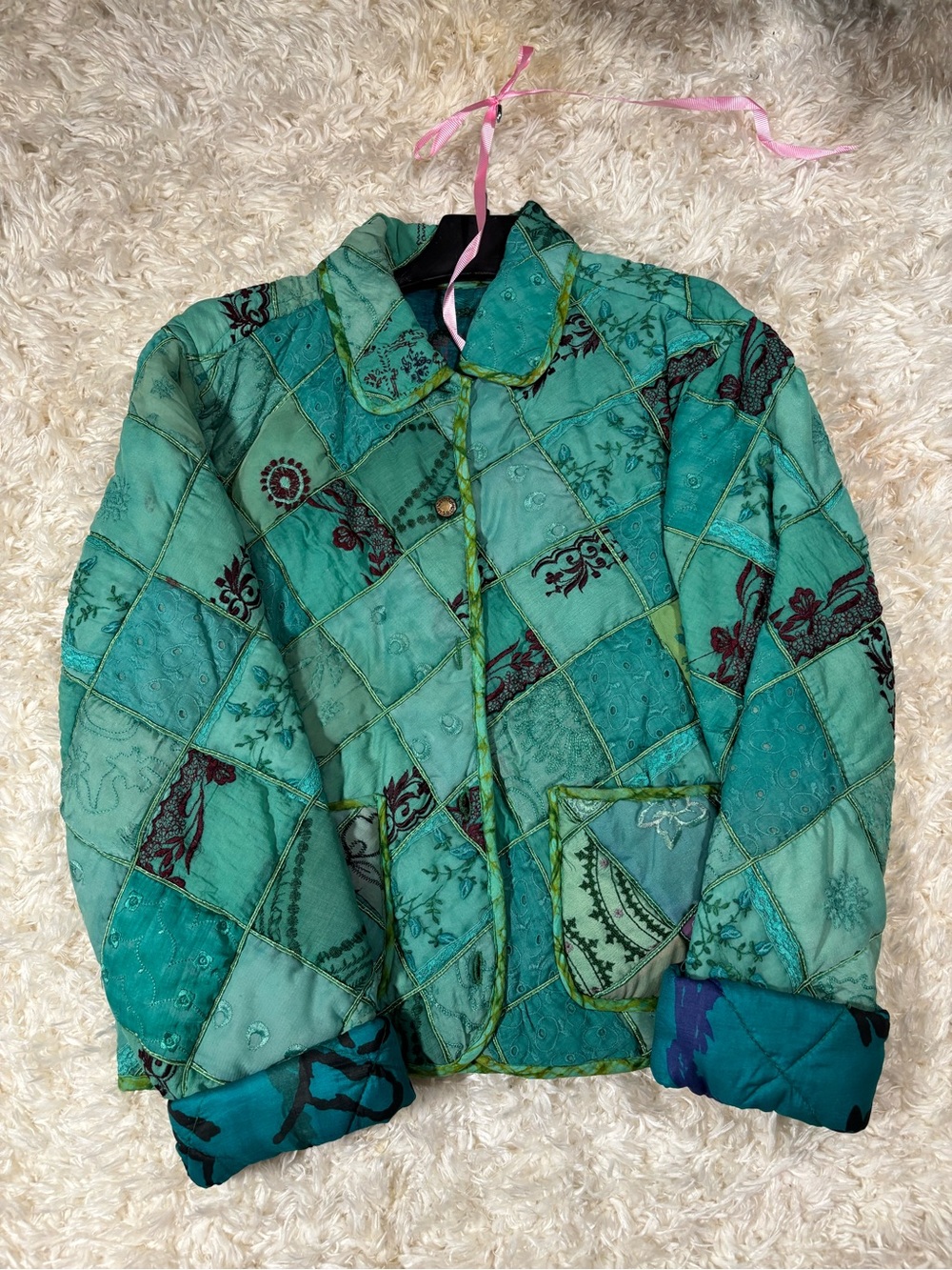 Creed Reversible Patchwork Jacket-EUC-Boho Cottagecore - Picture 7 of 10